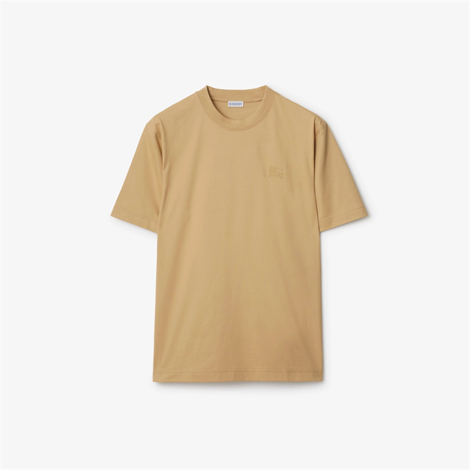 burberry front embroidered back printed ekd cotton t-shirt